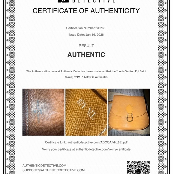 Louis Vuitton Saint Cloud GM Epi Shoulder Bag with COA EUC - Picture 5 of 16